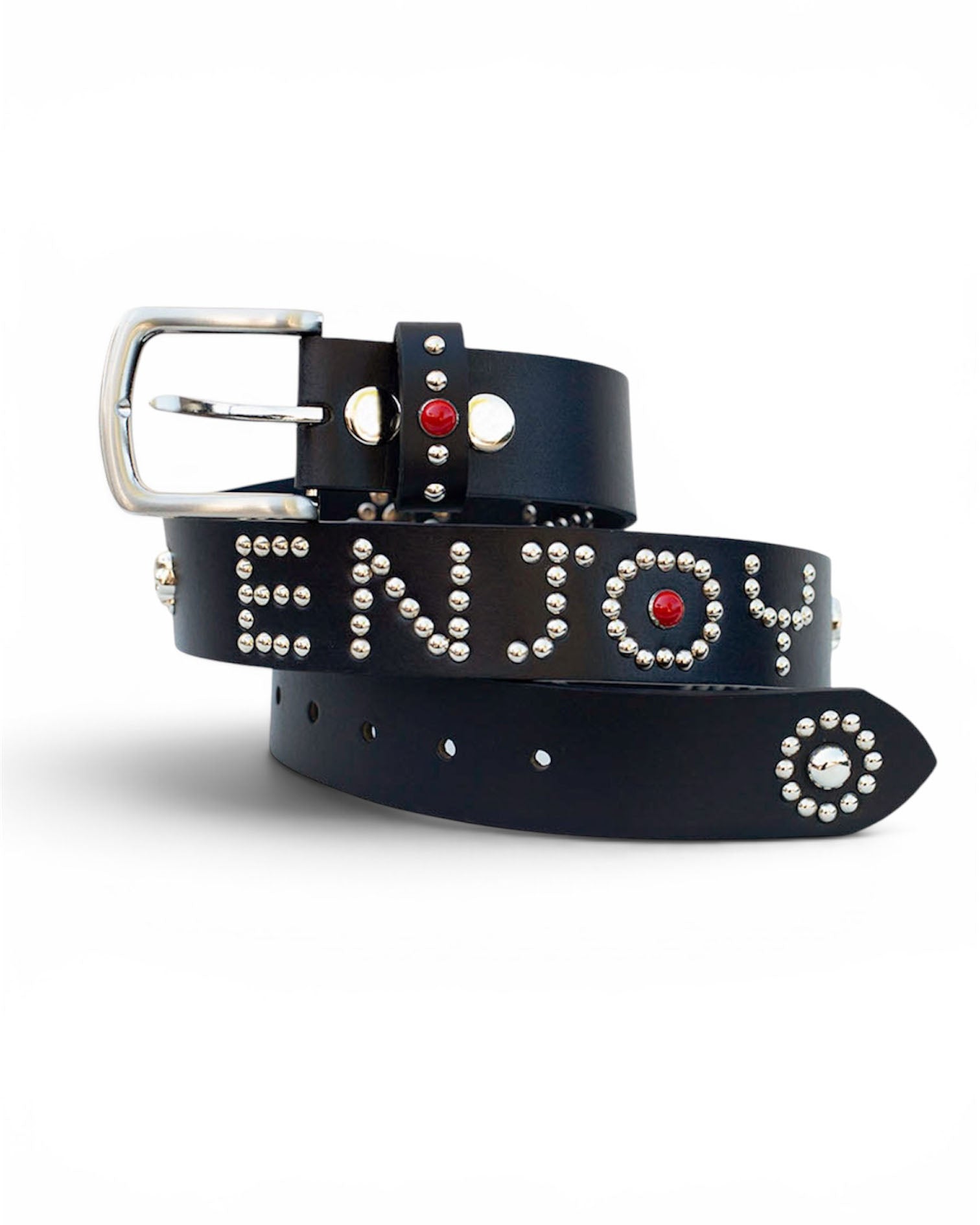 Vintage Stud Belt - Red