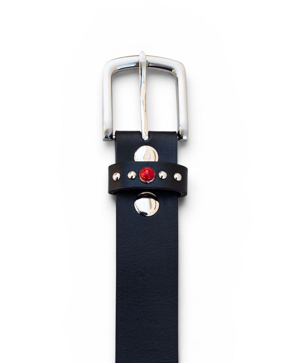 Vintage Stud Belt - Red